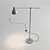 Stylish Steel Floor Lamp 3D model small image 2