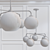 Radiant Glass 5-Light Chandelier 3D model small image 2