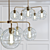 Radiant Glass 5-Light Chandelier 3D model small image 3