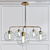 Radiant Glass 5-Light Chandelier 3D model small image 5