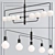 Modern Black Pendant Light Collection 3D model small image 1