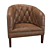 Elegant Burghley Chesterfield Armchair 3D model small image 5