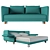 Transforming Elegance: Giulio Manzoni Sofa Bed 3D model small image 1