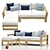 West Elm Portside Outdoor Chaise 3D model small image 1