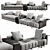 Elegant Minotti Freeman Sofa 3D model small image 1