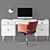 Stylish CB2 & Anthropologie Office Set 3D model small image 1