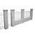 Brick Mesh Fence Kit with Gate 3D model small image 5