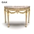 Galleria Collection Golden Leaf Wood Console 3D model small image 2