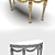 Galleria Collection Golden Leaf Wood Console 3D model small image 3