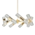 Modernist Gemma Brass Chandelier Set 3D model small image 4