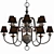 Elegant Bronze Chandelier: La Chapelle 3D model small image 1