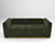 Stylish Green Sofa: 2100mm Dimensions 3D model small image 3