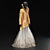 Elegant Alexander McQueen Dress Set 3D model small image 3