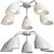 Vitaluce V3195/5PL: Elegant 5-Light Ceiling Chandelier 3D model small image 3