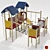 Kompan Four Tower Playground Set 3D model small image 2