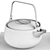 Sleek Steel Coffee Teapot Set 3D model small image 4