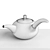 Sleek Steel Coffee Teapot Set 3D model small image 5