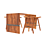 Clover Bar Table and Chairs Set 3D model small image 6