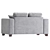 Modern Gray Sofa MT 3D model small image 4