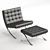 Sleek Barcelona Chair: Elegant Modern Design 3D model small image 1