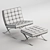 Sleek Barcelona Chair: Elegant Modern Design 3D model small image 3