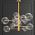 Antique Brass Chandelier - Elegant Illumination for your Space 3D model small image 3