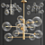 Antique Brass Chandelier - Elegant Illumination for your Space 3D model small image 5