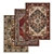 High Quality Carpets Set 3D model small image 1