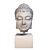 Wooden Buddha Head Sculpture 3D model small image 2