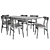 Elegant Scandinavian Dining Set 3D model small image 3