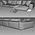 Flexform Lifesteel: Premium Sectional Sofa 3D model small image 4