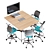 Steelcase - Media:Scape Mini & Rectangle Table
Title: Steelcase Media:Scape Table Set 3D model small image 3