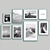 Modern Interior Picture Frames Set 3D model small image 3