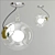 Elegant Glass Bubble Pendant Lamps 3D model small image 1