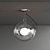 Elegant Glass Bubble Pendant Lamps 3D model small image 3