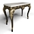 Galleria Oak Console with Marble Top 3D model small image 2