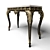 Galleria Oak Console with Marble Top 3D model small image 3