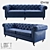 Sleek Leather Sofa - LoftDesigne 2001 3D model small image 1