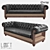 Sleek Leather Sofa: LoftDesigne 3992 3D model small image 1