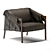 Kent Leather Armchair: Handcrafted Luxury 3D model small image 2