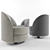 Stylish Swivel Armchair 3D model small image 4