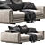 Nativ 4-Seat Sofa: Underline Modern Elegance 3D model small image 3