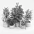 Maya Blue & Green Ceramic Planters 3D model small image 5