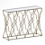 Mirrored Metal Console Table 3D model small image 6