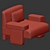 Modern Elegance: Studio Twentyseven Max Armchair 3D model small image 4