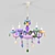 Colorful Art-Deco Metal Chandelier 3D model small image 1