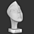 Modern Marble Female Head Figurine 3D model small image 4
