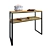 Hiba Console: Oak and Steel with Two Shelves 3D model small image 1