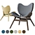 Scandi Shell Chair: Timeless Elegance 3D model small image 1