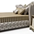 Turri Hermitage: Classic Luxury Wood Bed 3D model small image 3